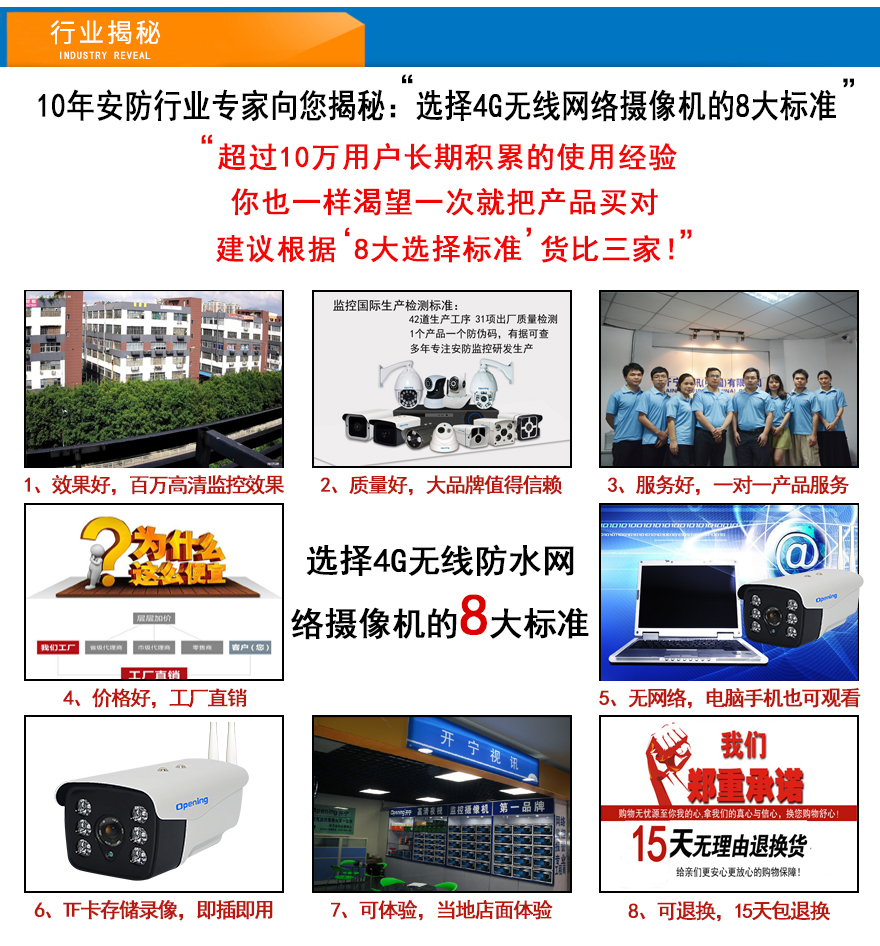 選擇開寧4G無線網絡攝像機的8大標準 選擇開寧4G無線網絡攝像機的8大標準